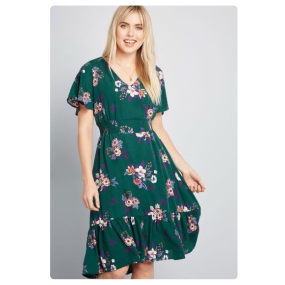 ModCloth Peach Love Through and Through Floral Midi Dress - Picture 4 of 14